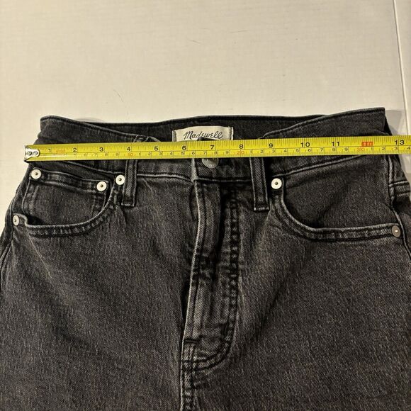 Madewell Perfect Vintage Jeans Black Denim Dark Wash Womens Size 24 High Rise - Picture 8 of 14